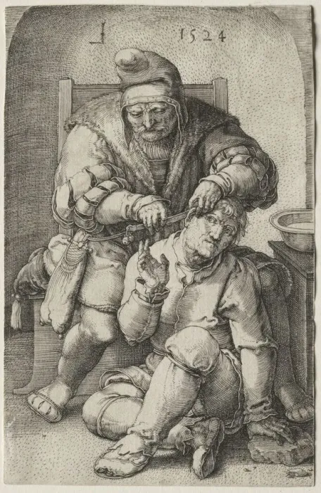 Framed Print : The Surgeon, 1524. Creator: Lucas van Leyden (Dutch, 1494-1533) Framed Print : The Surgeon, 1524. Creator: Lucas van Leyden (Dutch, 1494-1533)