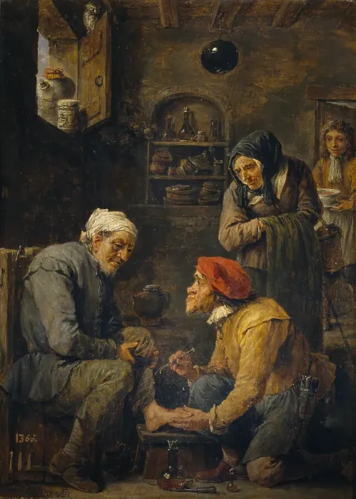 Framed Print : The Surgeon, 1630-1640. Artist: Teniers, David, the Younger (1610-1690) Framed Print : The Surgeon, 1630-1640. Artist: Teniers, David, the Younger (1610-1690)