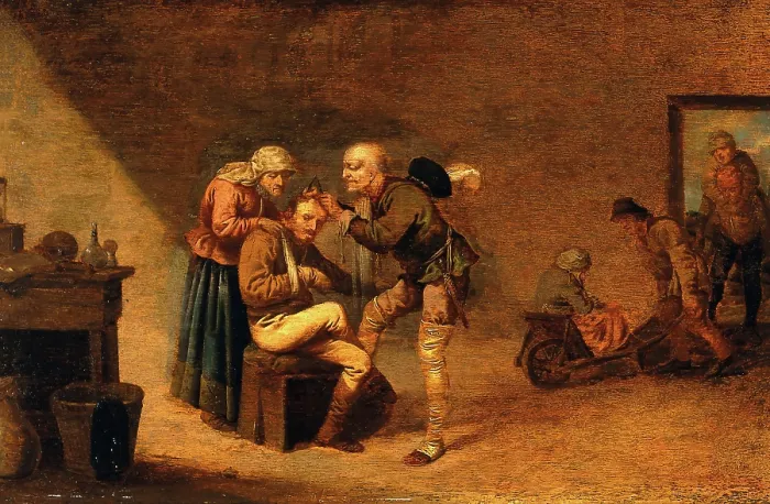 Framed Print : A surgeon attending to a man's head, c1630s. Creator: Pieter Jansz. Quast. A surgeon attending to a man's head, c1630s. Creator: Pieter Jansz. Quast Framed Print : A surgeon attending to a man's head, c1630s. Creator: Pieter Jansz. Quast. A surgeon attending to a man's head, c1630s. Creator: Pieter Jansz. Quast
