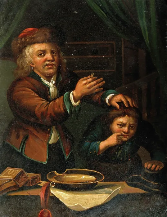 Framed Print : A surgeon extracting a tooth, c1650s. Creator: Unknown Framed Print : A surgeon extracting a tooth, c1650s. Creator: Unknown