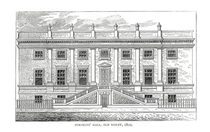 Framed Print : Surgeons Hall, Old Bailey, 1800 Framed Print : Surgeons Hall, Old Bailey, 1800