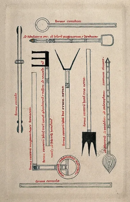Framed Print : Surgical instruments, mainly cannulae. Creator: Unknown Framed Print : Surgical instruments, mainly cannulae. Creator: Unknown