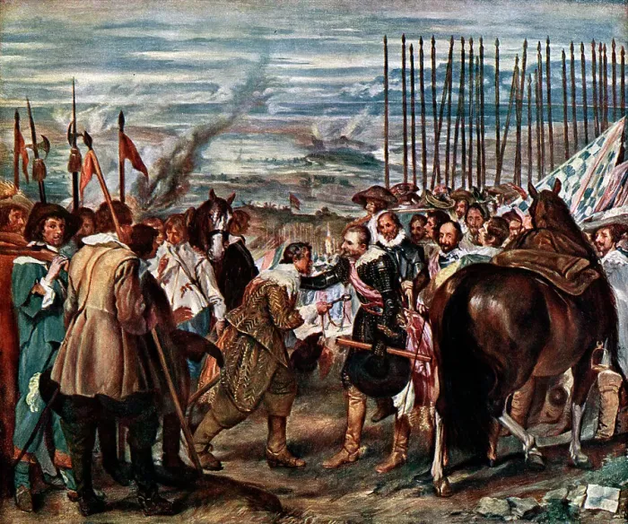 Framed Print : The Surrender of Breda, June 2nd, 1625, (c1635). Artist: Diego Velazquez Framed Print : The Surrender of Breda, June 2nd, 1625, (c1635). Artist: Diego Velazquez