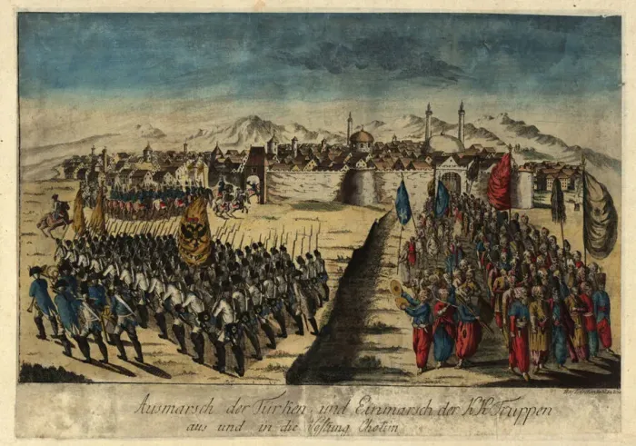 Framed Print : Surrender of the fortress Khotyn on September 29, 1788, 1788 Framed Print : Surrender of the fortress Khotyn on September 29, 1788, 1788