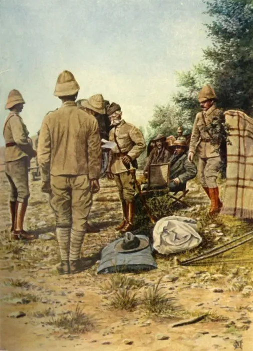 Framed Print : The Surrender of General Cronje to Lord Roberts at Paardeberg... 27 February 1900, (1901) Framed Print : The Surrender of General Cronje to Lord Roberts at Paardeberg... 27 February 1900, (1901)