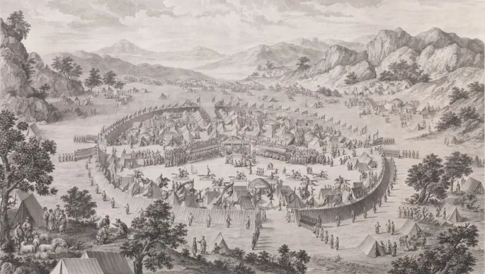 Framed Print : The Surrender of the Khan of Badakhsan, 1772. Creator: Pierre Philippe Choffard Framed Print : The Surrender of the Khan of Badakhsan, 1772. Creator: Pierre Philippe Choffard