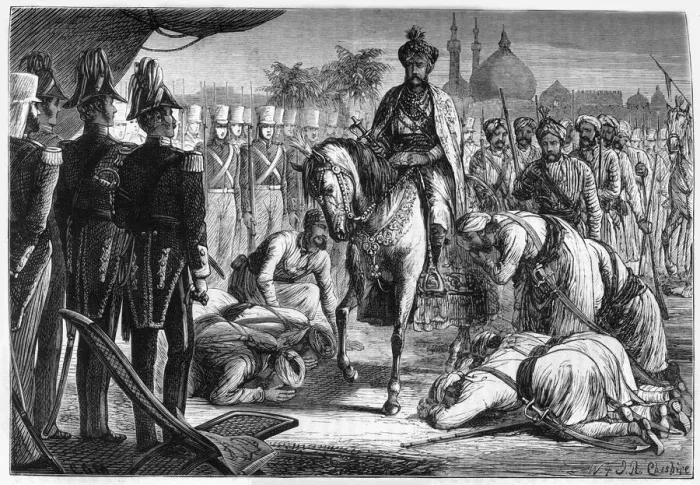 Framed Print : The Surrender of Moolraj, c1891. Creator: James Grant Framed Print : The Surrender of Moolraj, c1891. Creator: James Grant