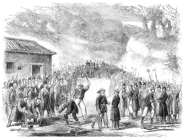 Surrender of the Neapolitan troops at Soveria, Calabria... 1860. Creator: Unknown