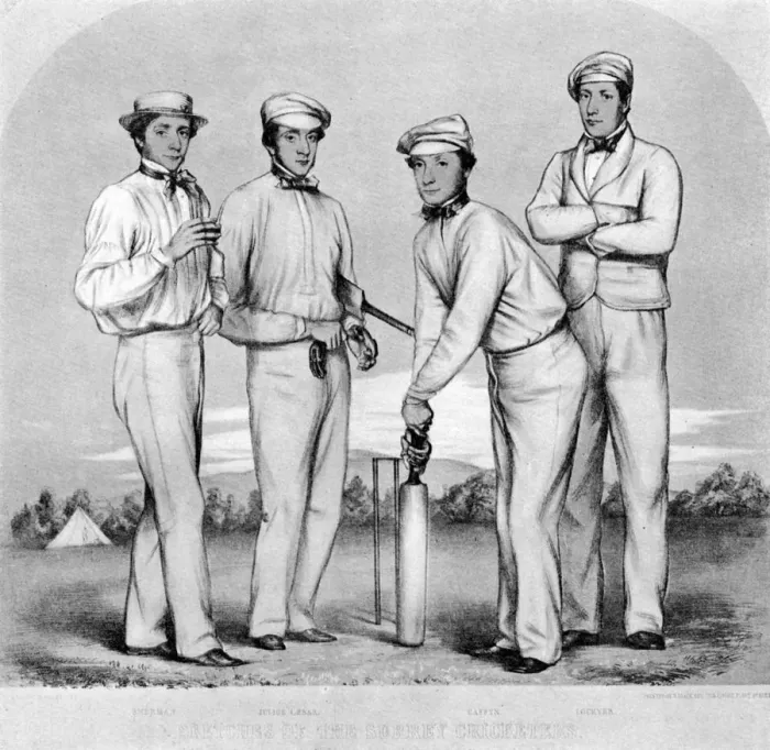 Framed Print : Surrey Cricketers, 1852 (1912) Framed Print : Surrey Cricketers, 1852 (1912)