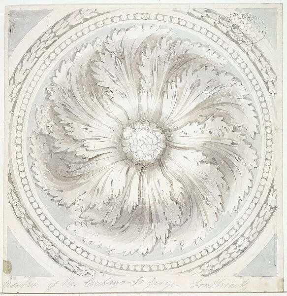 Surround from the ceiling of St George the Martyr, Southwark, London, 1831. Artist