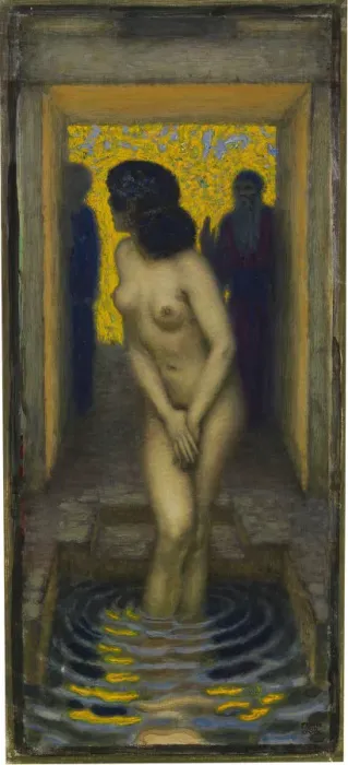 Framed Print : Susanna at her Bath, c. 1913 Framed Print : Susanna at her Bath, c. 1913