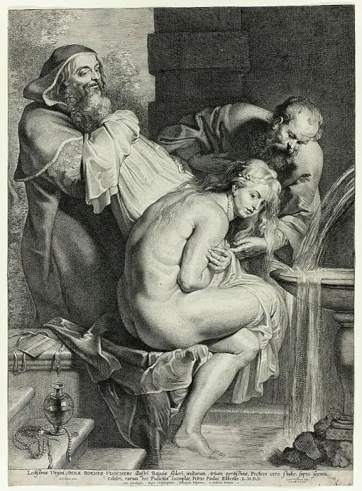 Framed Print : Susanna and the Elders, 1620. Creator: Lucas Vorsterman Framed Print : Susanna and the Elders, 1620. Creator: Lucas Vorsterman