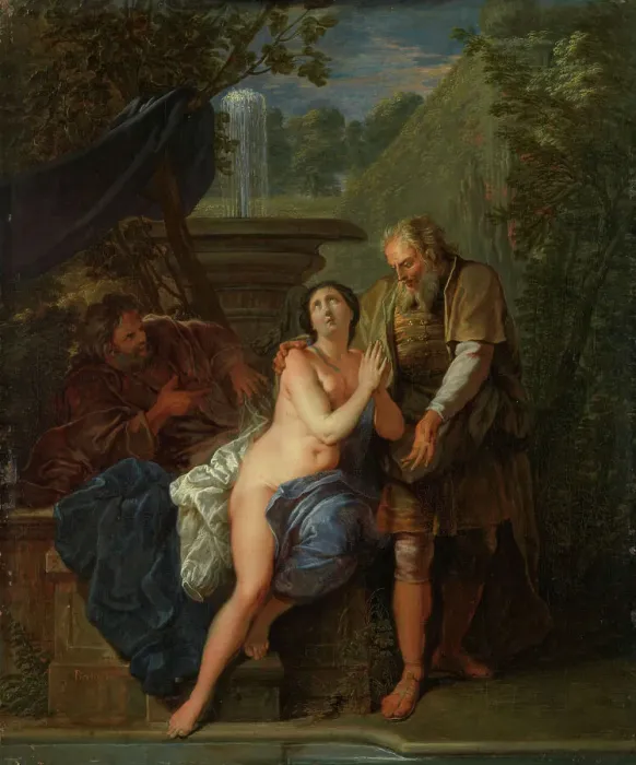 Framed Print : Susanna and the Elders, 1690-1710. Creator: Nicolas Bertin Framed Print : Susanna and the Elders, 1690-1710. Creator: Nicolas Bertin