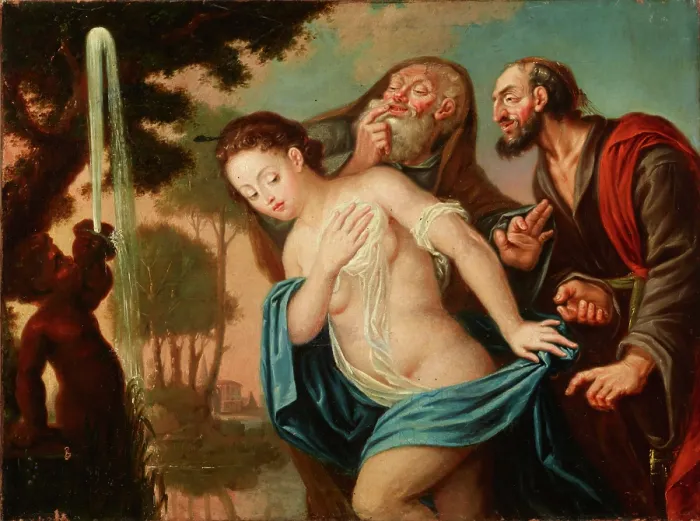 Framed Print : Susanna and the Elders, between 1750-1800. Creator: Unknown Framed Print : Susanna and the Elders, between 1750-1800. Creator: Unknown