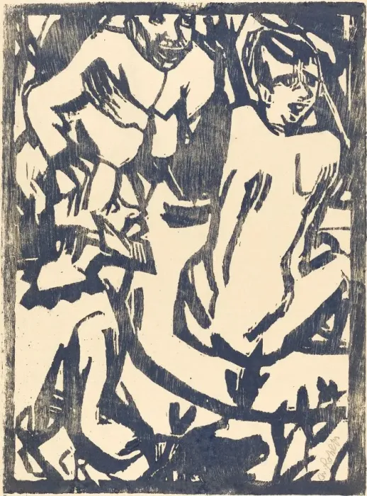 Framed Print : Susanna and the Elders, 1916 / 1917. Creator: Christian Rohlfs Framed Print : Susanna and the Elders, 1916 / 1917. Creator: Christian Rohlfs