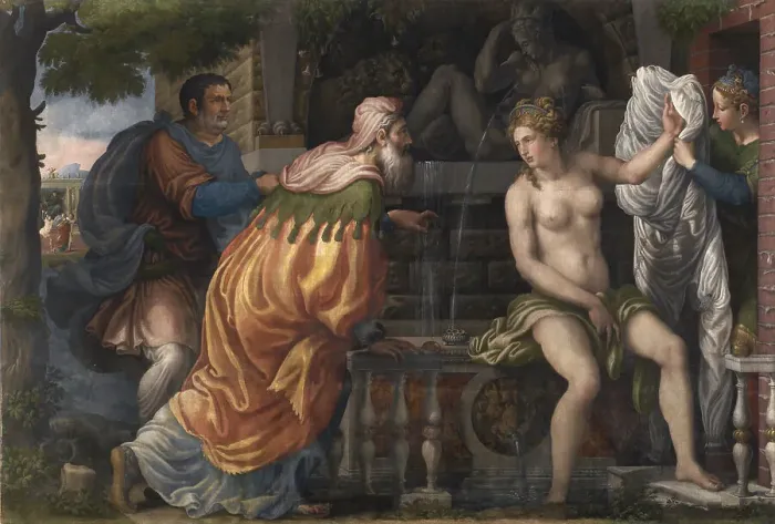 Framed Print : Susanna and the Elders, c1549-1560. Creator: Campi, Antonio (c. 1522-1587) Framed Print : Susanna and the Elders, c1549-1560. Creator: Campi, Antonio (c. 1522-1587)
