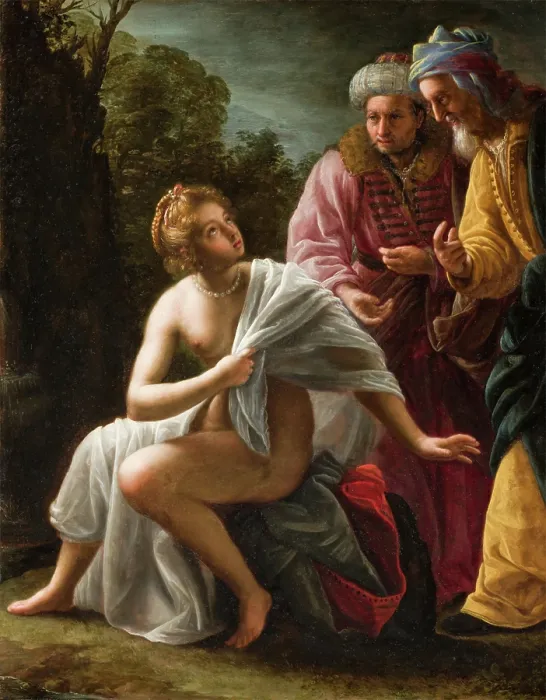 Framed Print : Susanna and the Elders, c1620. Creator: Ottavio Mario Leoni Framed Print : Susanna and the Elders, c1620. Creator: Ottavio Mario Leoni
