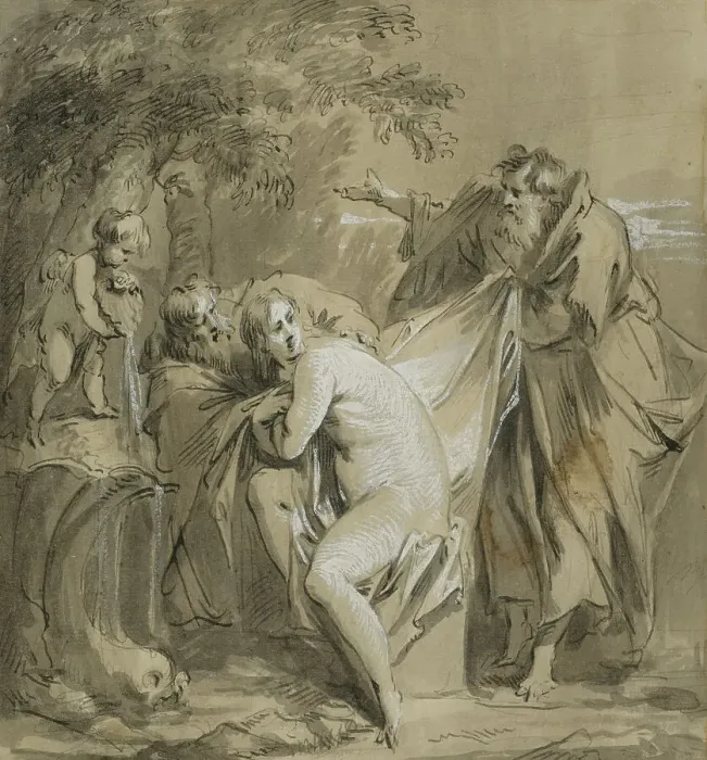 Framed Print : Susanna and the Elders. Creator: Jacob de Wit Framed Print : Susanna and the Elders. Creator: Jacob de Wit