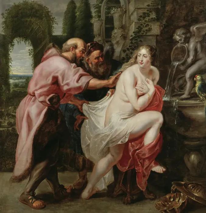 Framed Print : Susanna and the Elders. Creator: Unknown Framed Print : Susanna and the Elders. Creator: Unknown