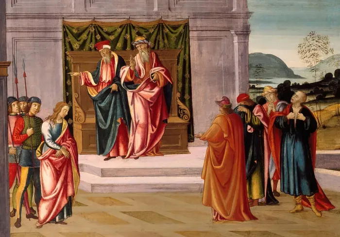 Framed Print : Susanna and the Elders in the Garden, and the Trial of Susanna before the Elders, c. 1500 Framed Print : Susanna and the Elders in the Garden, and the Trial of Susanna before the Elders, c. 1500