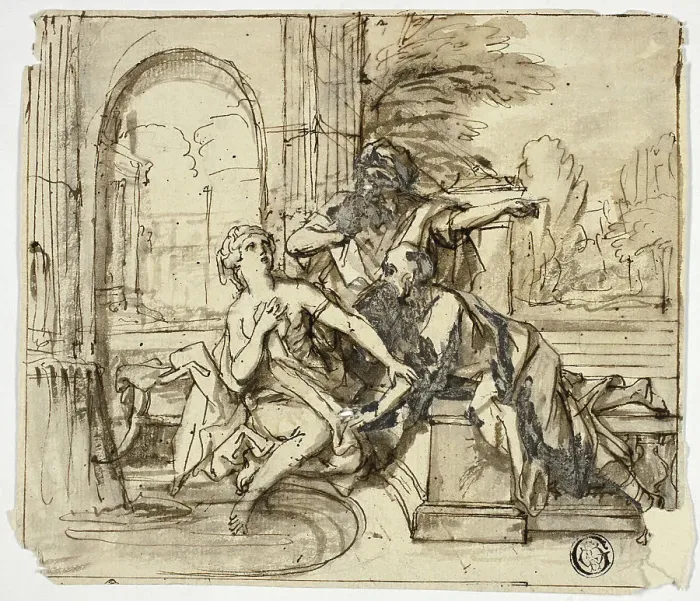 Framed Print : Susanna and the Elders, n.d. Creator: Unknown Framed Print : Susanna and the Elders, n.d. Creator: Unknown