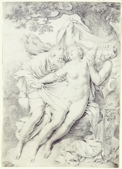 Framed Print : Susannah and the Elders, between 1662 and 1747. Creator: Willem van Mieris Framed Print : Susannah and the Elders, between 1662 and 1747. Creator: Willem van Mieris