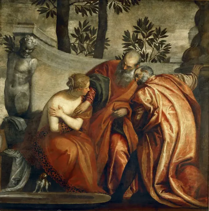 Framed Print : Susannah and the Elders, Last quarter of 16th century. Creator: Veronese, Paolo (1528-1588) Framed Print : Susannah and the Elders, Last quarter of 16th century. Creator: Veronese, Paolo (1528-1588)