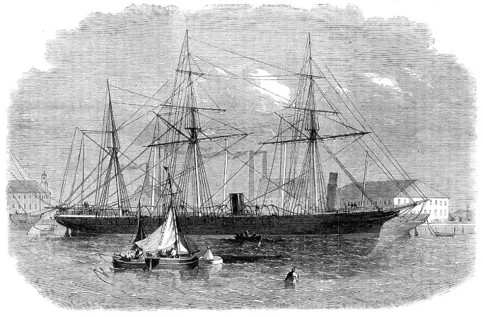 Framed Print : The suspected Confederate cruiser Pampero seized at Glasgow, 1864. Creator: Unknown Framed Print : The suspected Confederate cruiser Pampero seized at Glasgow, 1864. Creator: Unknown
