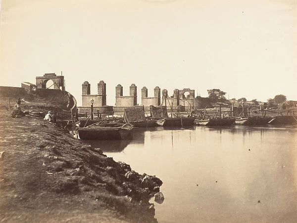 Suspension Bridge Over the Hindun River Destroyed by the Rebels in 1857, 1858-61