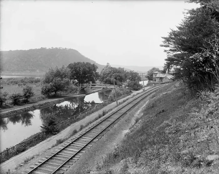 Framed Print : On the Susquehanna near Danville, Pa. between 1900 and 1906. Creator: Unknown Framed Print : On the Susquehanna near Danville, Pa. between 1900 and 1906. Creator: Unknown