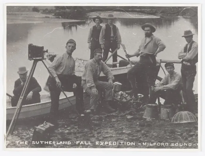 Framed Print : The Sutherland fall expedition, 1888. Creator: George Moodie