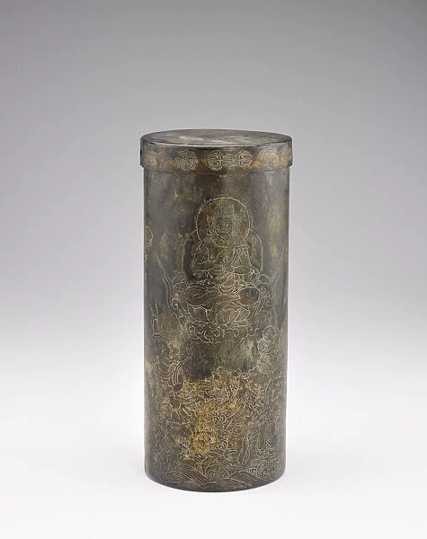 Sutra container with cover, Nara period, 724. Creator: Unknown