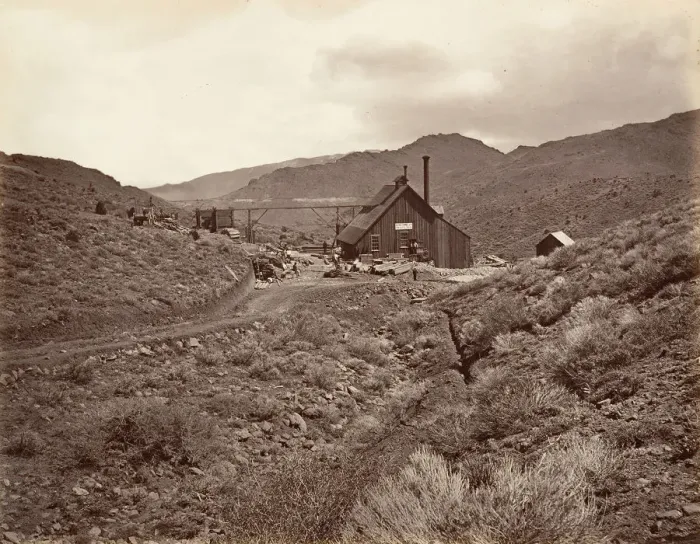 Framed Print : Sutro Tunnel Shaft No. 3, 1875, printed ca. 1876. Creator: Carleton Emmons Watkins Framed Print : Sutro Tunnel Shaft No. 3, 1875, printed ca. 1876. Creator: Carleton Emmons Watkins