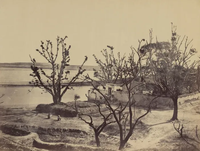 Framed Print : Suttee Ghat, Cawnpore, 1858. Creator: John Murray Framed Print : Suttee Ghat, Cawnpore, 1858. Creator: John Murray