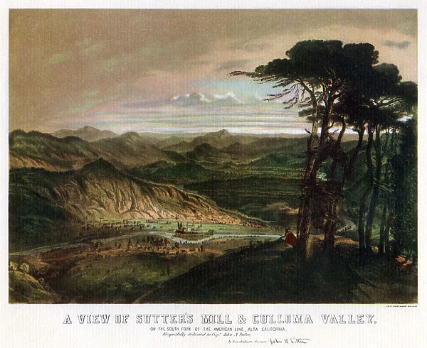Sutters Mill and Culloma Valley, California, USA, 19th century (1937). Artist: J Little