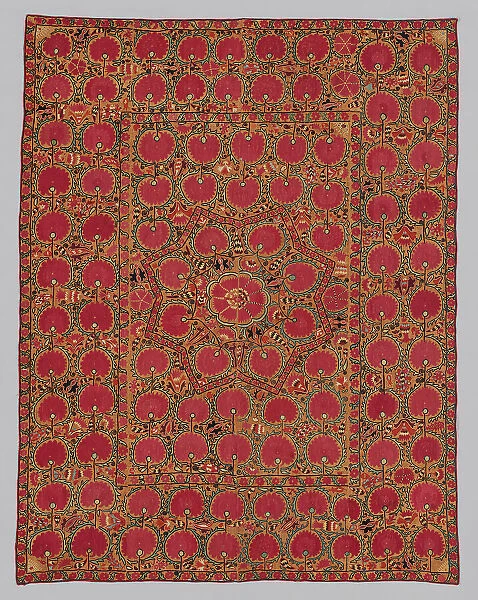 Suzani (large hanging or cover), Uzbekistan, 1840 / 1890. Creator: Unknown