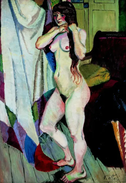 Framed Print : Suzanne Valadon Combing Her Hair, 1913 Framed Print : Suzanne Valadon Combing Her Hair, 1913