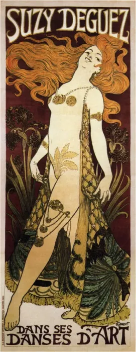 Framed Print : Suzy Deguez, 1905. Artist: Grasset, Eugene (1841-1917) Framed Print : Suzy Deguez, 1905. Artist: Grasset, Eugene (1841-1917)
