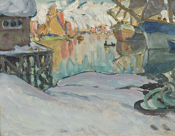 From Svolvaer Harbour. Study from Lofoten, 1910. Creator: Anna Katarina Boberg