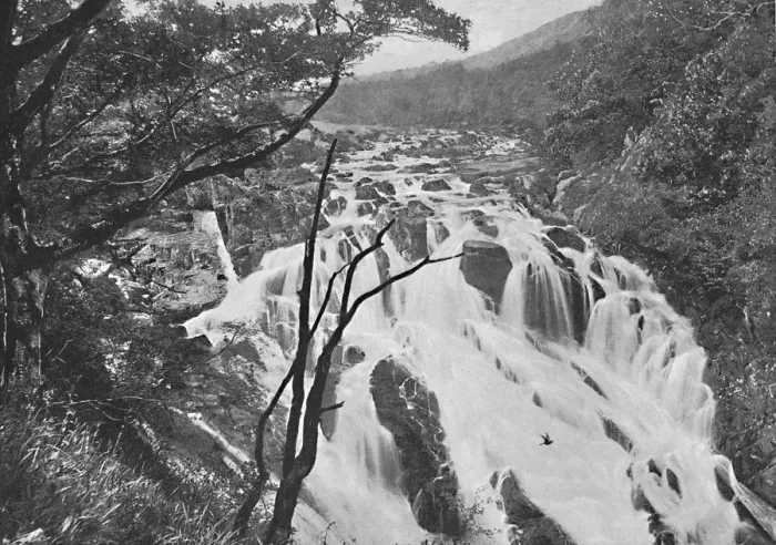 Framed Print : The Swallow Falls, Bettws-Y-Coed, c1896. Artist: I Slater Framed Print : The Swallow Falls, Bettws-Y-Coed, c1896. Artist: I Slater