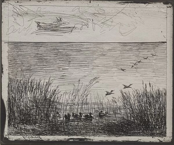Swamp with Ducks, original impression 1862, printed in 1921