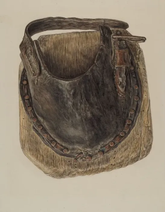 Framed Print : Swamp Shoe for Horse, c. 1942. Creator: Clarence Secor Framed Print : Swamp Shoe for Horse, c. 1942. Creator: Clarence Secor