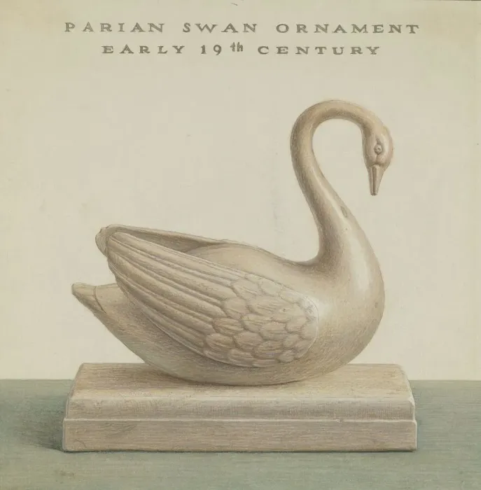 Framed Print : Swan, c. 1937. Creator: Cleo Lovett Framed Print : Swan, c. 1937. Creator: Cleo Lovett