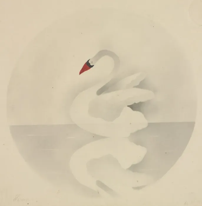 Framed Print : Swan. Creator: Mary Altha Nims (American, 1817-1907) Framed Print : Swan. Creator: Mary Altha Nims (American, 1817-1907)
