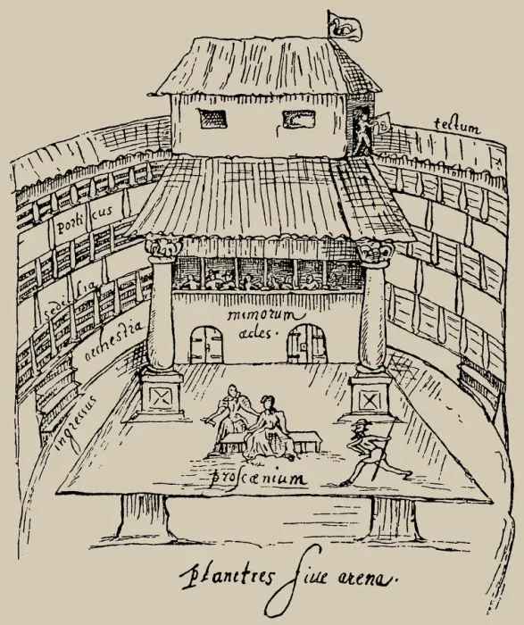 Framed Print : Swan Theatre in 1596 (from Johannes de Witts Observationes Londinienses), 1596 Framed Print : Swan Theatre in 1596 (from Johannes de Witts Observationes Londinienses), 1596