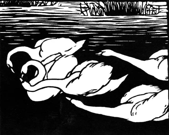 Framed Print : Swans, 1892. Artist: Felix Vallotton Framed Print : Swans, 1892. Artist: Felix Vallotton