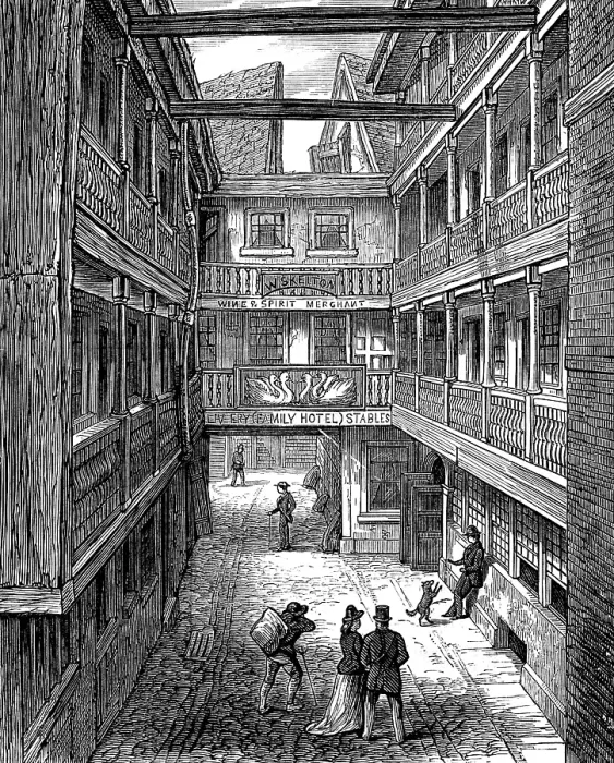 Framed Print : The Four Swans, Bishopsgate-street, 1873. Creator: Unknown Framed Print : The Four Swans, Bishopsgate-street, 1873. Creator: Unknown