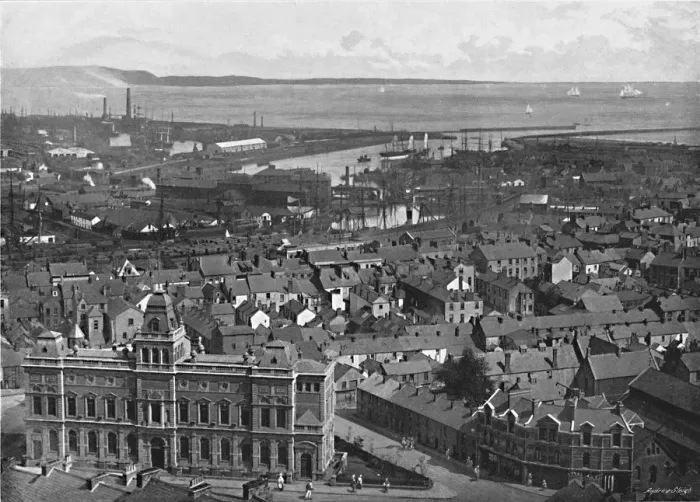 Framed Print : Swansea, c1896. Artist: Valentine & Sons Framed Print : Swansea, c1896. Artist: Valentine & Sons