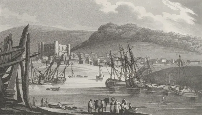Framed Print : Swansey, from Remarks on a Tour to North and South Wales, in the year 1797, February 1, 1800. Creator: John Hill Framed Print : Swansey, from Remarks on a Tour to North and South Wales, in the year 1797, February 1, 1800. Creator: John Hill