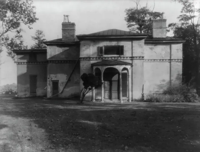 Framed Print : Swanwyck house, New Castle, Delaware, 1927. Creator: Frances Benjamin Johnston Framed Print : Swanwyck house, New Castle, Delaware, 1927. Creator: Frances Benjamin Johnston